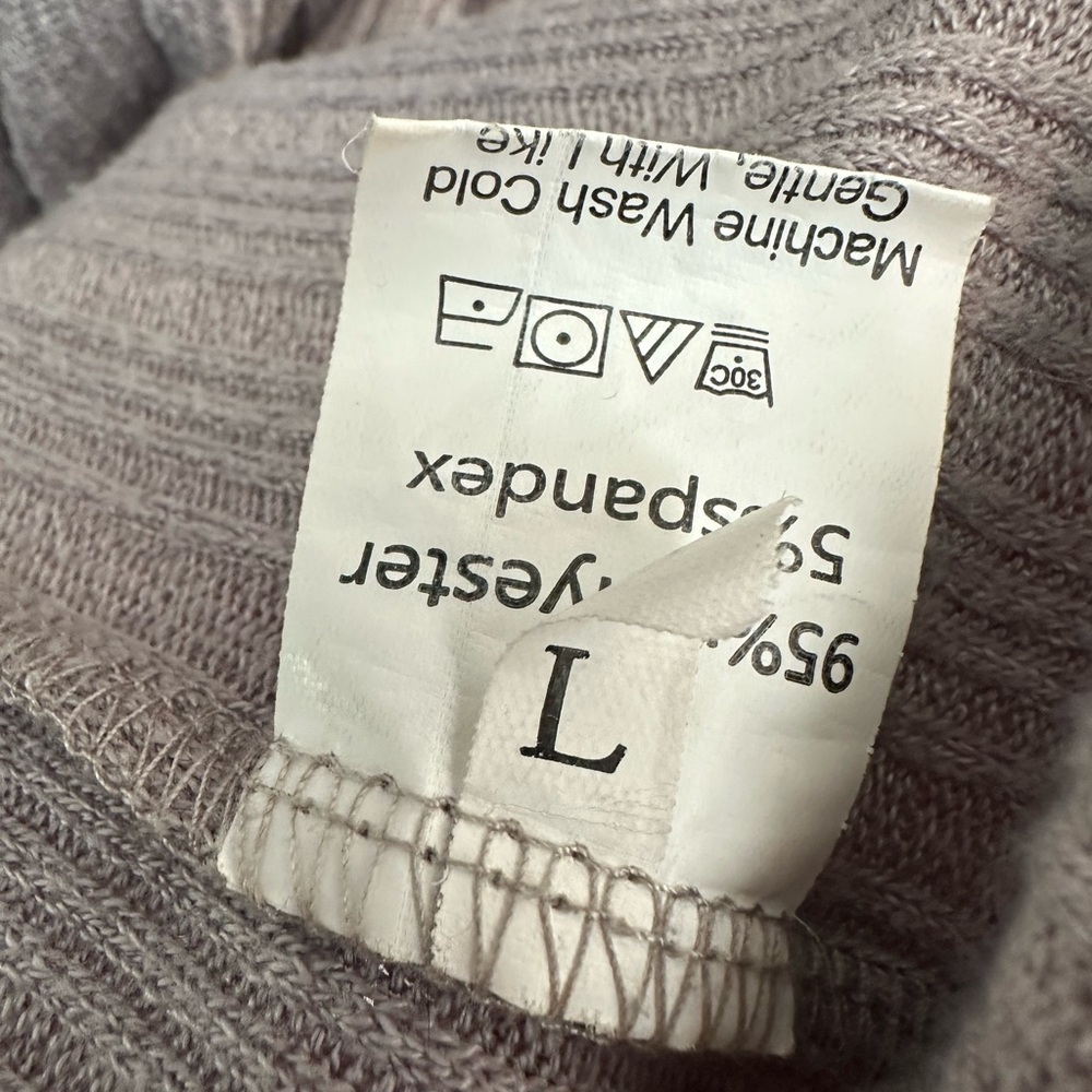🤍 Soft Ribbed Knit Lounge Robe – Size Large 🤍 VGUC - Picture 3 of 3